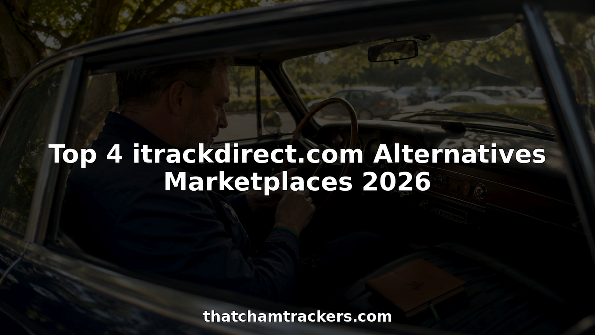 Man using vehicle tracking app inside car