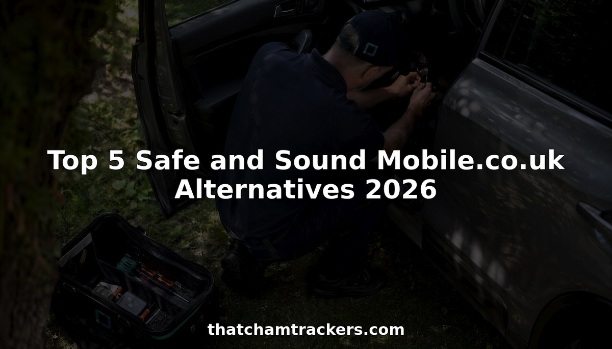 Technician installing vehicle tracker in SUV
