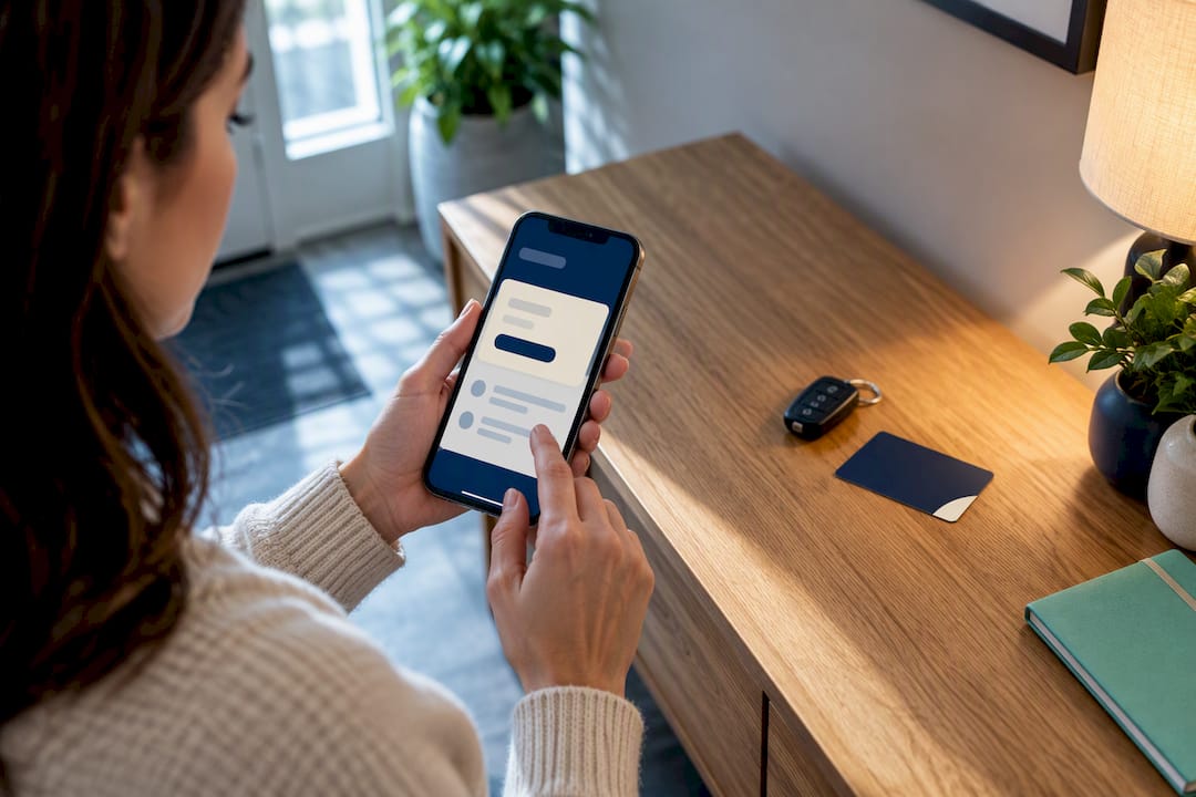 Driver reviewing tracker subscription payment