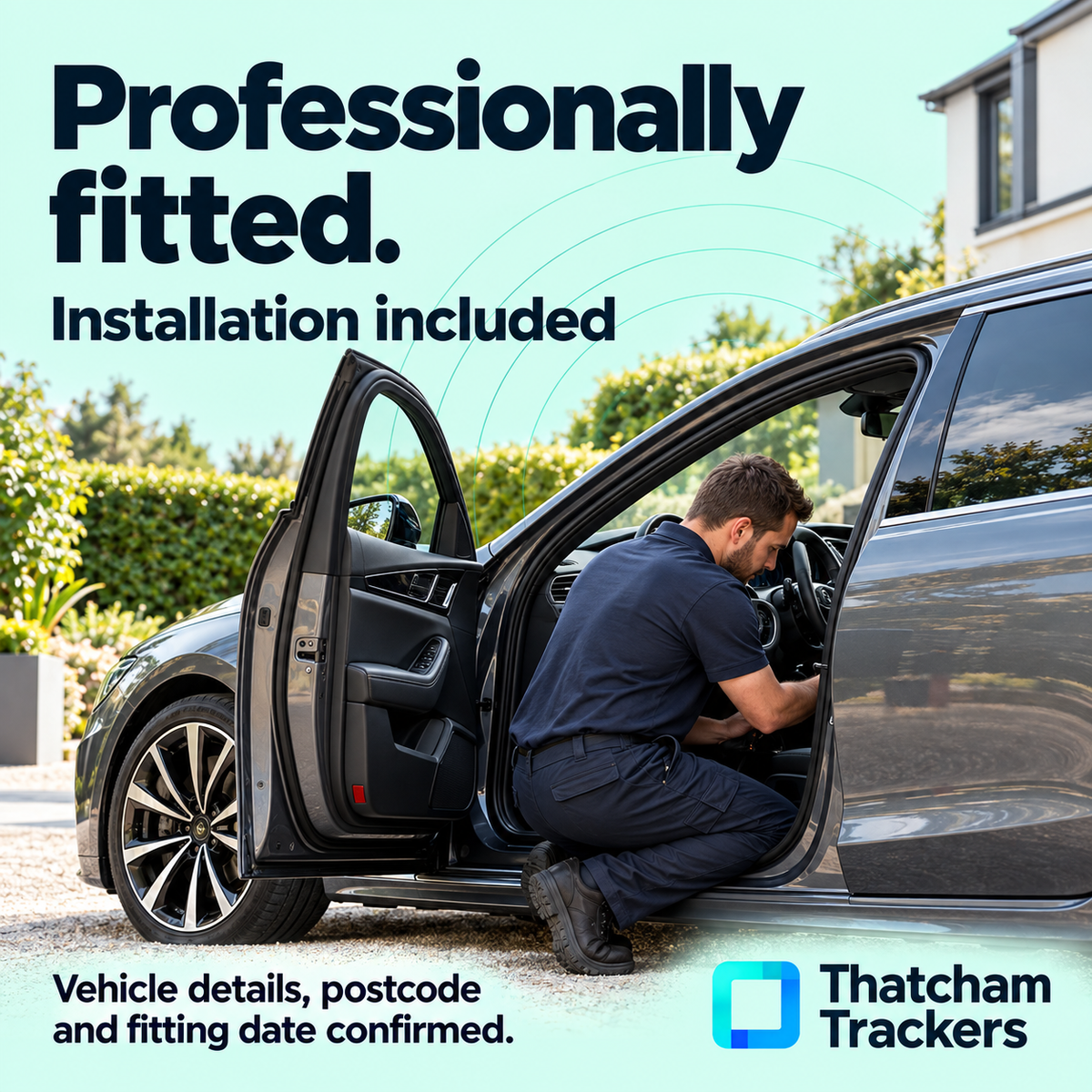 Installation included — Professionally fitted. — Vehicle details, postcode and fitting date confirmed.