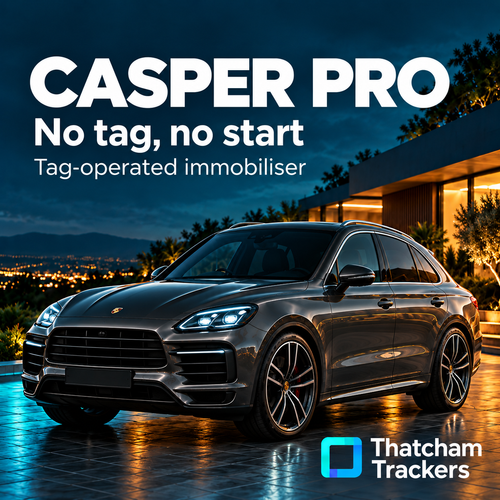 Casper Pro tag-operated immobiliser — no tag, no start, graphite Porsche